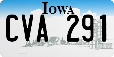 IA license plate CVA291