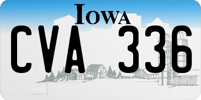 IA license plate CVA336