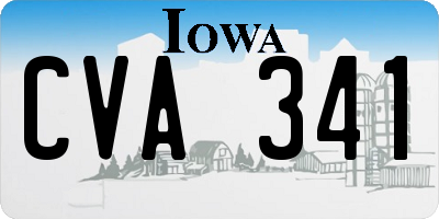 IA license plate CVA341