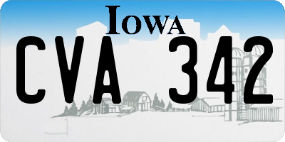 IA license plate CVA342