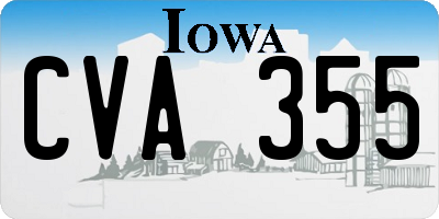 IA license plate CVA355