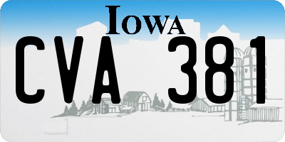 IA license plate CVA381