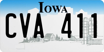 IA license plate CVA411