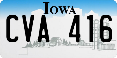 IA license plate CVA416