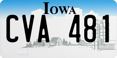 IA license plate CVA481