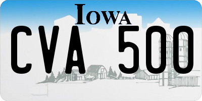 IA license plate CVA500
