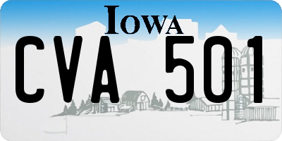 IA license plate CVA501