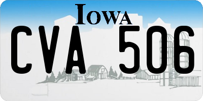 IA license plate CVA506