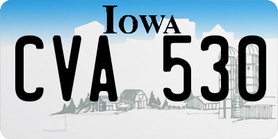 IA license plate CVA530