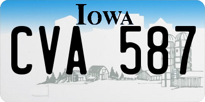 IA license plate CVA587