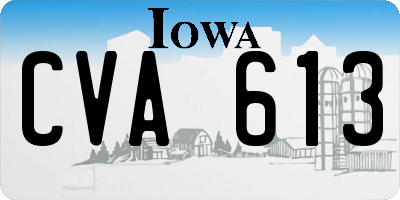IA license plate CVA613
