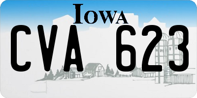 IA license plate CVA623