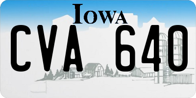IA license plate CVA640