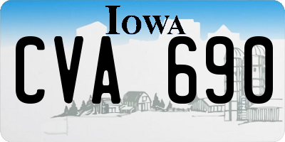 IA license plate CVA690
