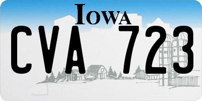 IA license plate CVA723