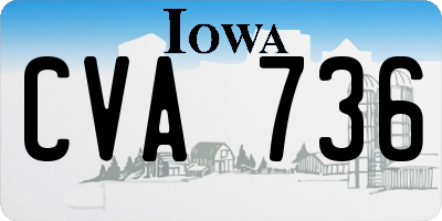 IA license plate CVA736