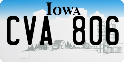 IA license plate CVA806