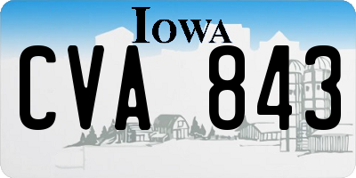 IA license plate CVA843