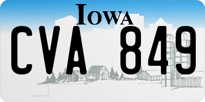 IA license plate CVA849