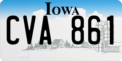 IA license plate CVA861