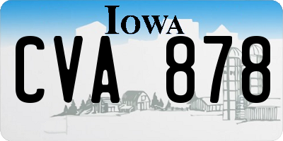 IA license plate CVA878