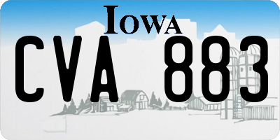 IA license plate CVA883