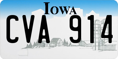 IA license plate CVA914