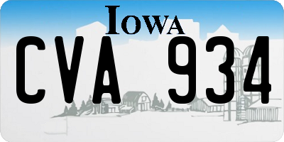 IA license plate CVA934