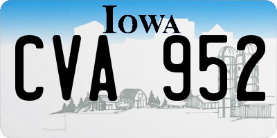 IA license plate CVA952