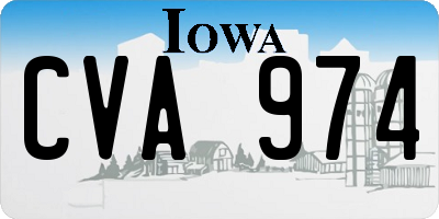 IA license plate CVA974