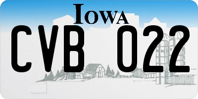 IA license plate CVB022