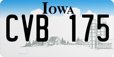 IA license plate CVB175