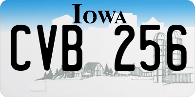 IA license plate CVB256
