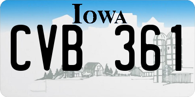 IA license plate CVB361