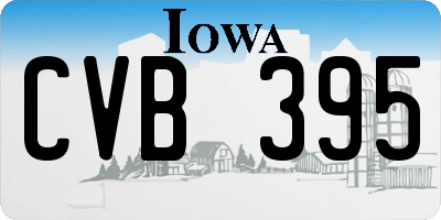IA license plate CVB395