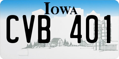 IA license plate CVB401
