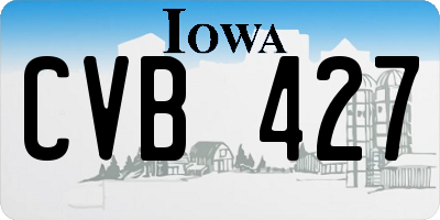 IA license plate CVB427
