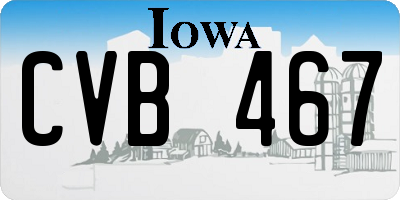 IA license plate CVB467