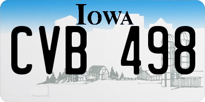 IA license plate CVB498