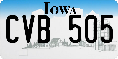 IA license plate CVB505