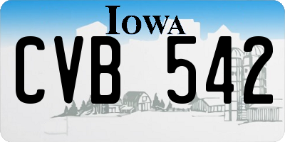 IA license plate CVB542