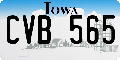 IA license plate CVB565