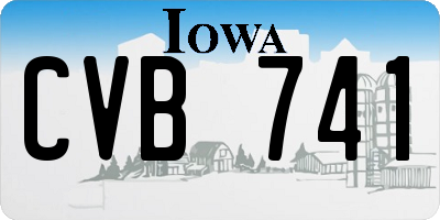 IA license plate CVB741