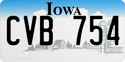 IA license plate CVB754