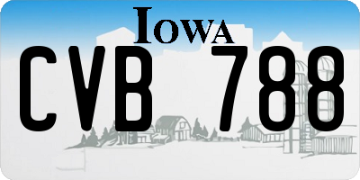 IA license plate CVB788