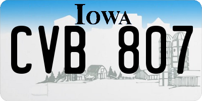IA license plate CVB807