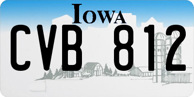 IA license plate CVB812