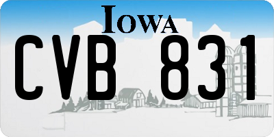 IA license plate CVB831