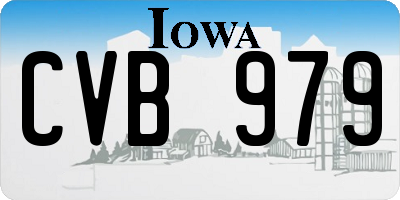 IA license plate CVB979