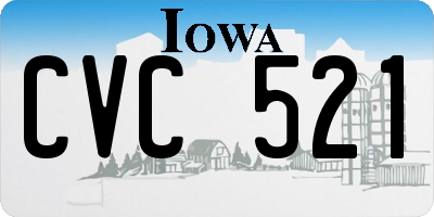IA license plate CVC521